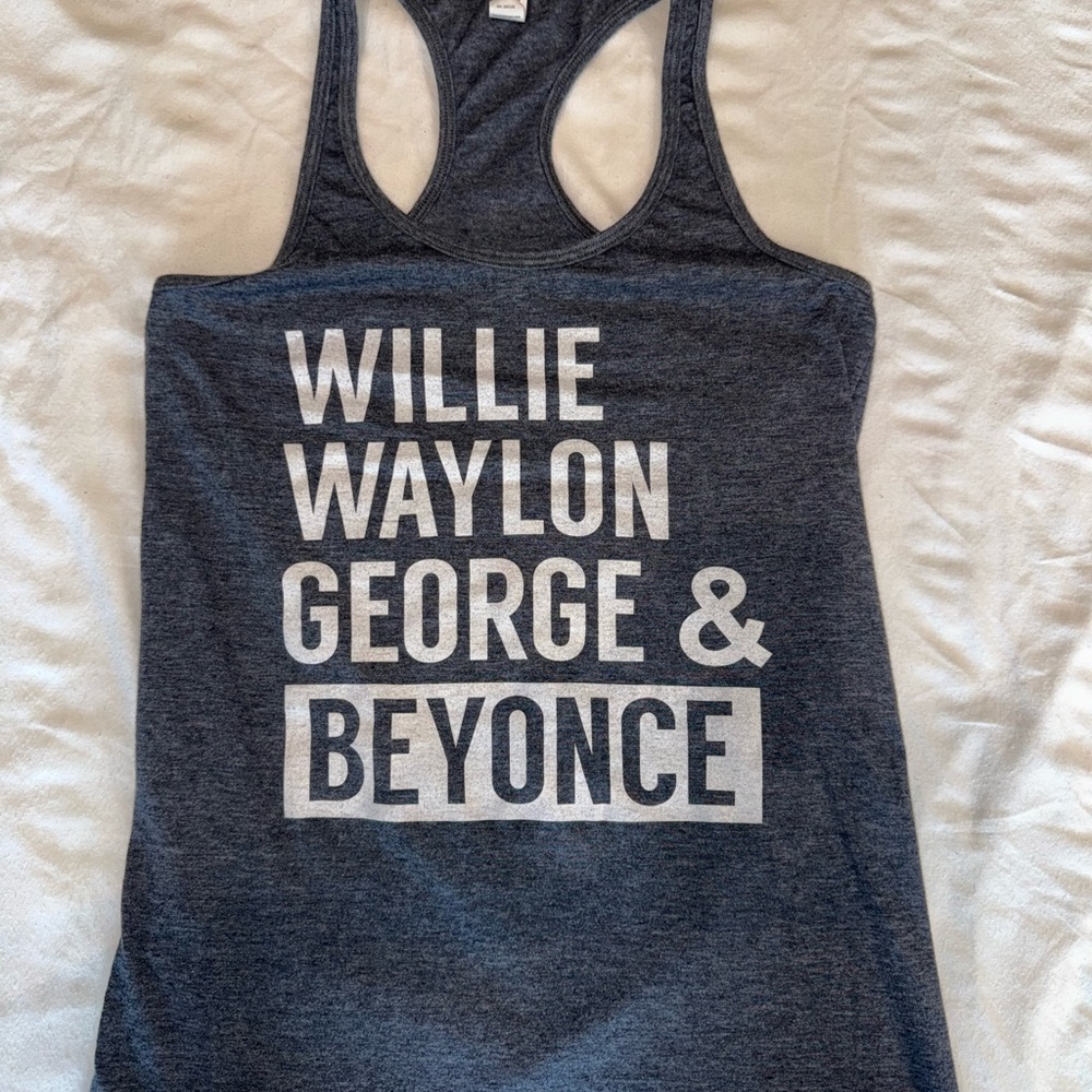 Graphic Tank Top in Dark Blue-Gray